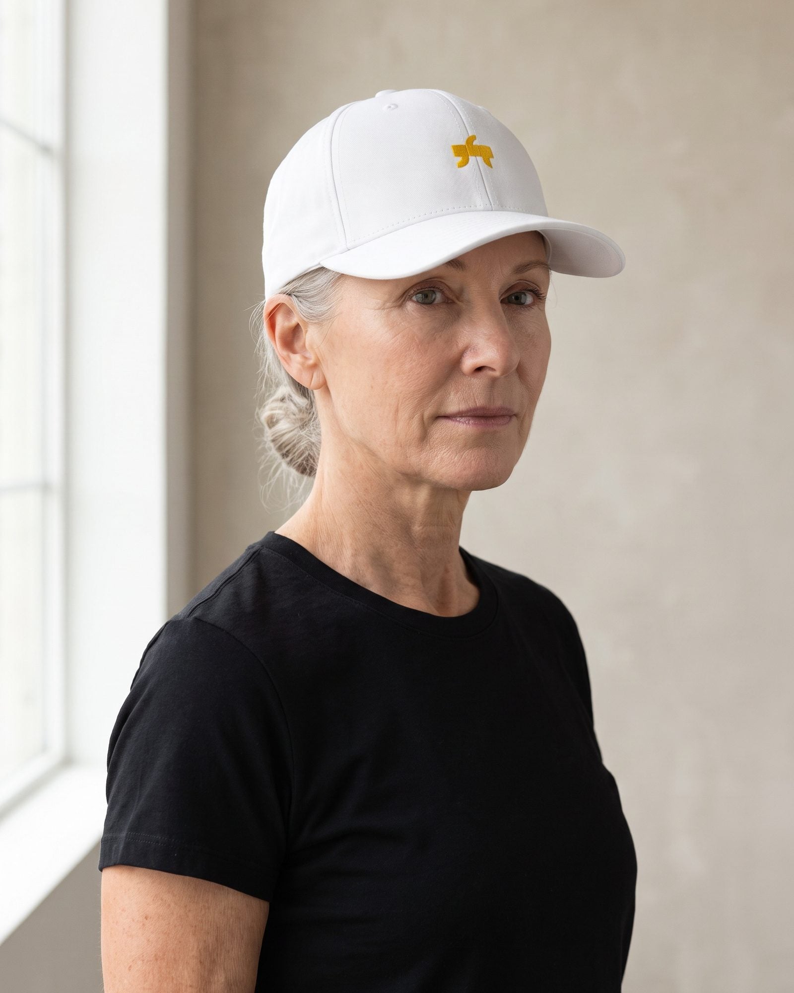 GreybeardPRO Fitted Cap — White / Yellow Mark