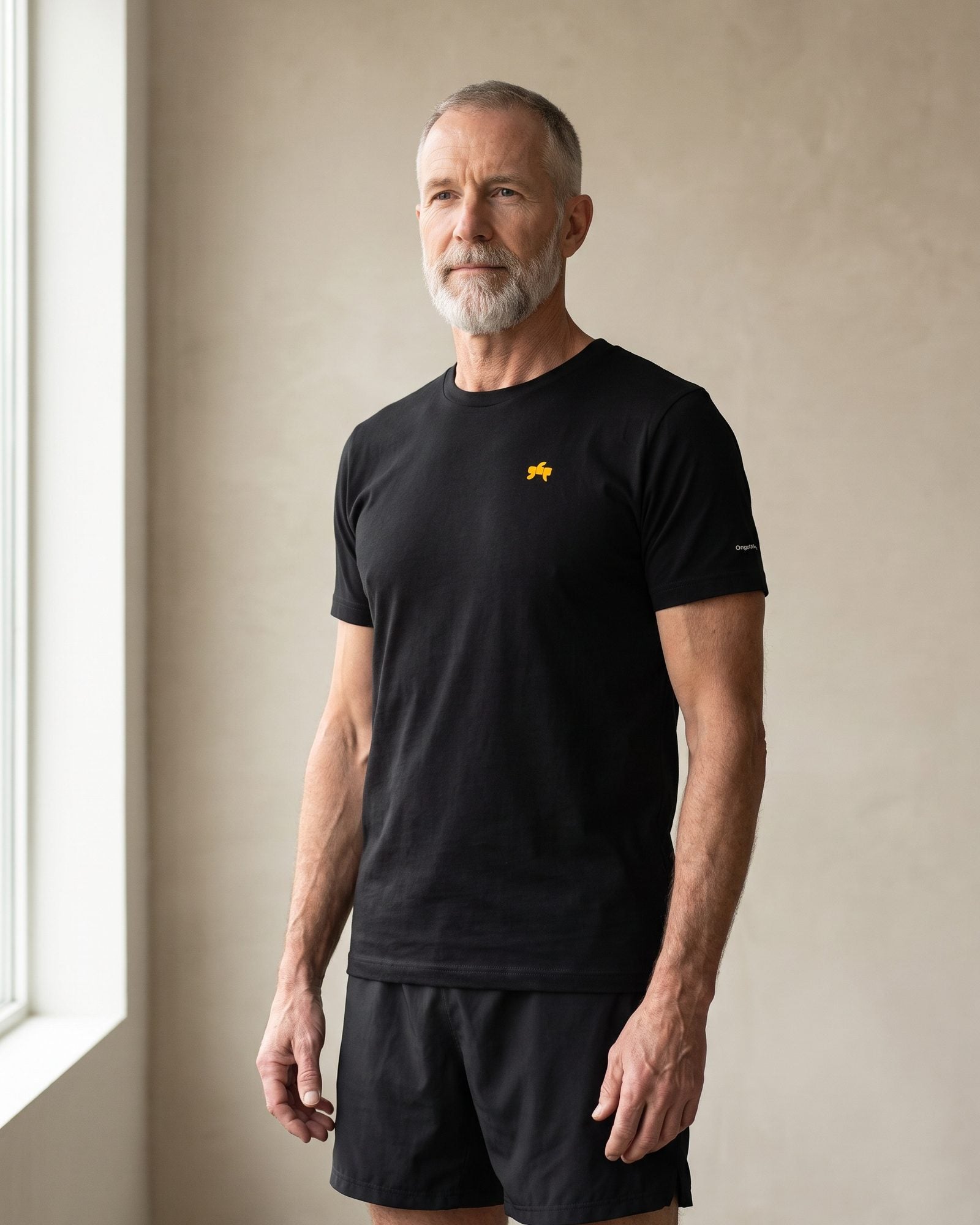 Long-Game Slogan Tee — Black